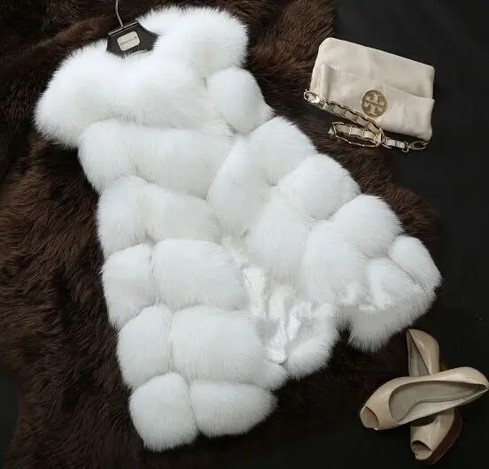 ZADORIN 5XL 6XL Female Fur Waistcoat Winter Warm Faux Fur Vest Women Plus Size Fashion O-Neck Long Sleeveless Faux Fur Coat womens parka coat Coats & Jackets