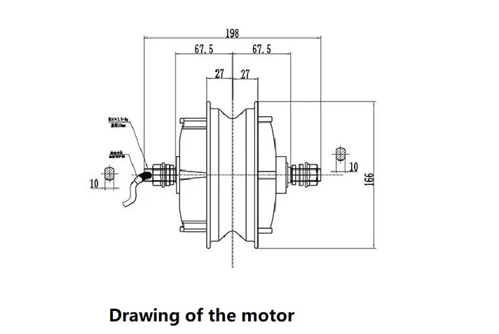 Top 24v 36v 48v 350w 500w 10" 11" High Torque Low speed Gear Motor Engine Small Buggy Motor Golf Buggy Motor Wheel Wheelbarrow Motor 0