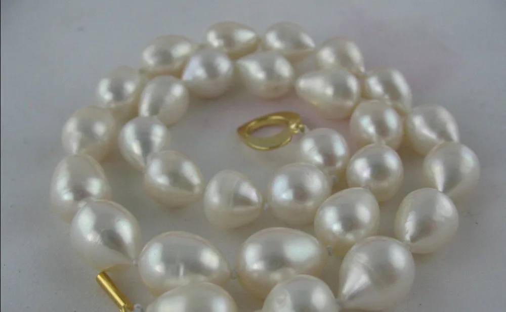 

ddh001983 REAL NATURAL SOUTH SEA AA+ 11-13MM white BAROQUE PEARL NECKLACE