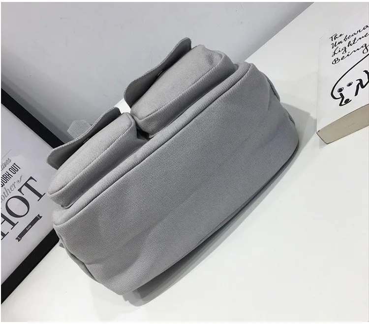 MJ Women Canvas Backpack Fashion Patchwork Canvas Travel Bag Female Large Capacity School Bag Backpack for Teenage Girls (17)