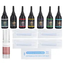 Перманентный пигмент для макияжа пигмент цветные чернила для перманентного макияжа Набор краска для тела Полупостоянный пигмент для микроблейдинга пигмент для