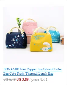 BONAMIE New Portable Thermal Bag Insulation Lunch Bag Women Man Oxford Cloth Picnic Food Cooler Bag Lancheira Bolsa Termica