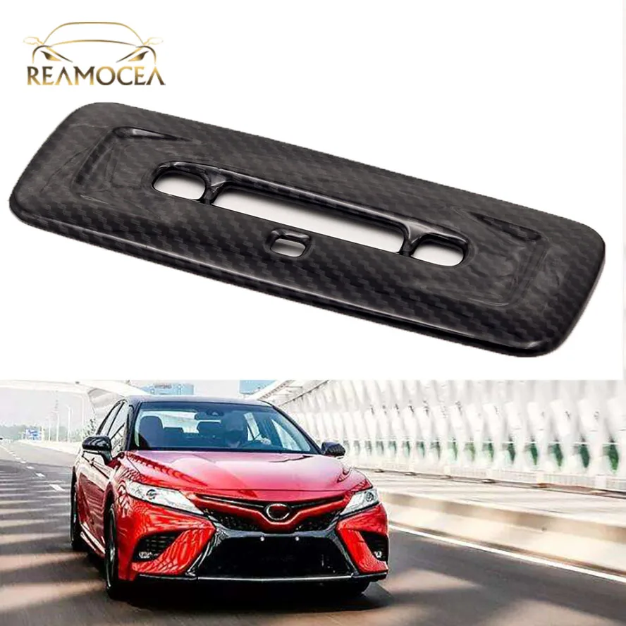 Reamocea для Toyota Camry 2018 углеродное волокно задний переключатель чтения кнопка