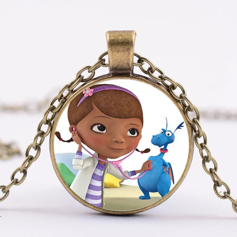 Детский мультяшный кулон SONGDA Doc Mcstuffins ожерелье Dottie для девочек Рисунок Фигуры