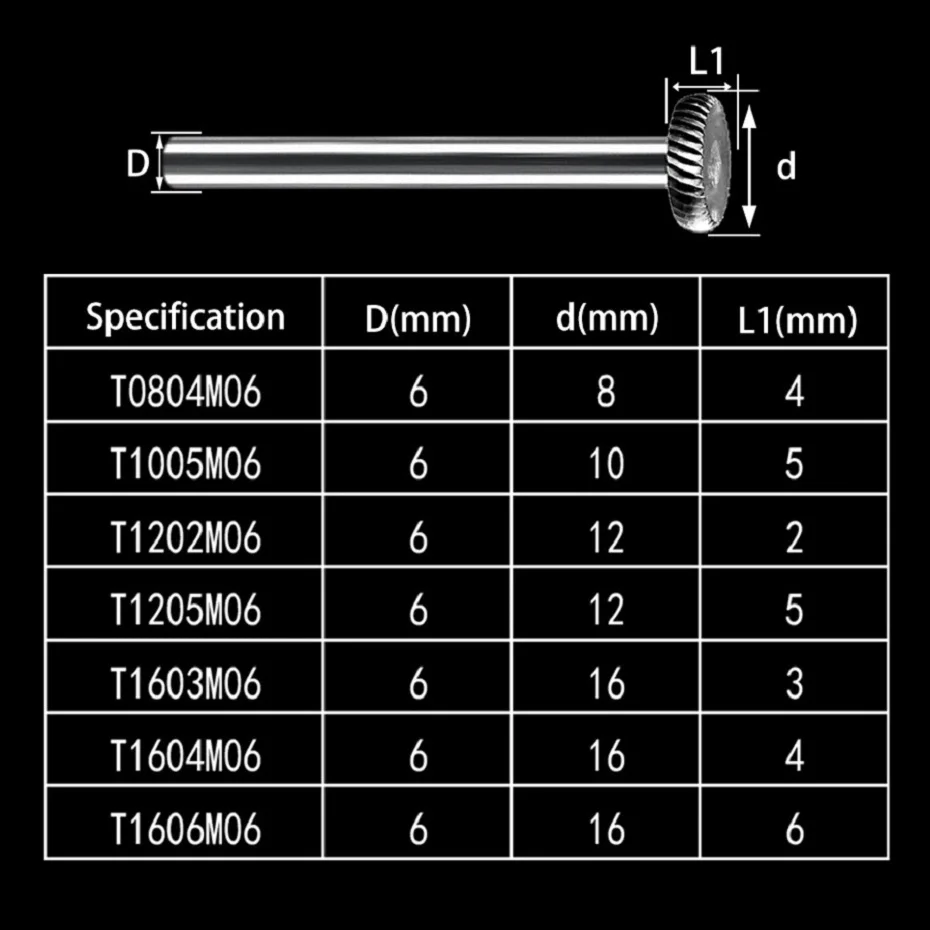 Weitol 3 шт. 1/4 дюйма 6 мм т типа карбида роторные напильники карбида вольфрама заусенцы ЧПУ гравировальные биты фрезы