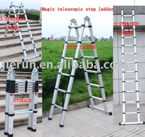 Multi purpsoe telescopic ladder EN131/SGS, GS/TUV, PAHS