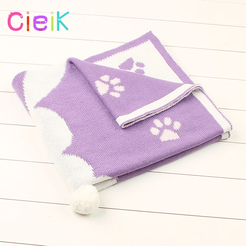 CieiK Baby Blanket Animal Bunny Muslin Floral Swaddle Newborn Girl Boy Soft Wrap Kids Photo Playing Knitted Warm Children Towel  (20)