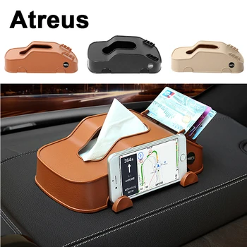 

Atreus Car Tissue Box Phone Cards Holder Storage For Mitsubishi ASX Suzuki Subaru Acura Jeep Renegade Fiat 500 Hyundai Solaris