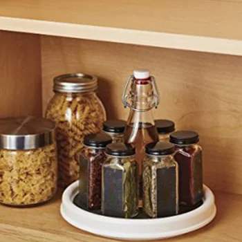 

Kitchen shelf rotatable tray cruet storage tray rotating cabinet turntable kitchen storage simple rotating storage tray 2019 new