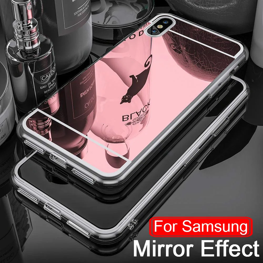 Makeup Plating Mirror Case For Samsung Galaxy A20 A30 A40 A50 A70 M10 M20 Galaxy S10E S10 plus 5G Silicone TPU Back Cover Capas