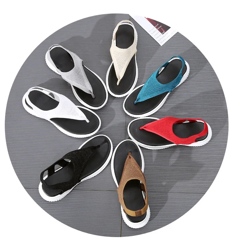 LL 9520-2019 Breathable Flyknit Women Sandals Summer Woman Shoes-2