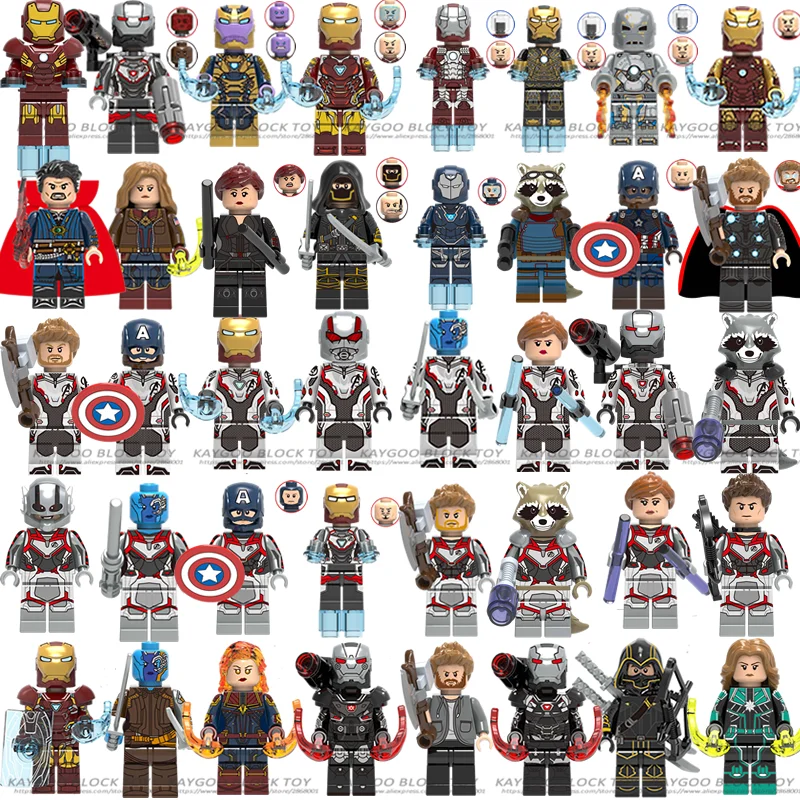 

Legoed Marvel Avengers 4 endgame Captain America iron man Thanos Hulk Building Blocks Figures Ninja Motorcycle Toys for kids