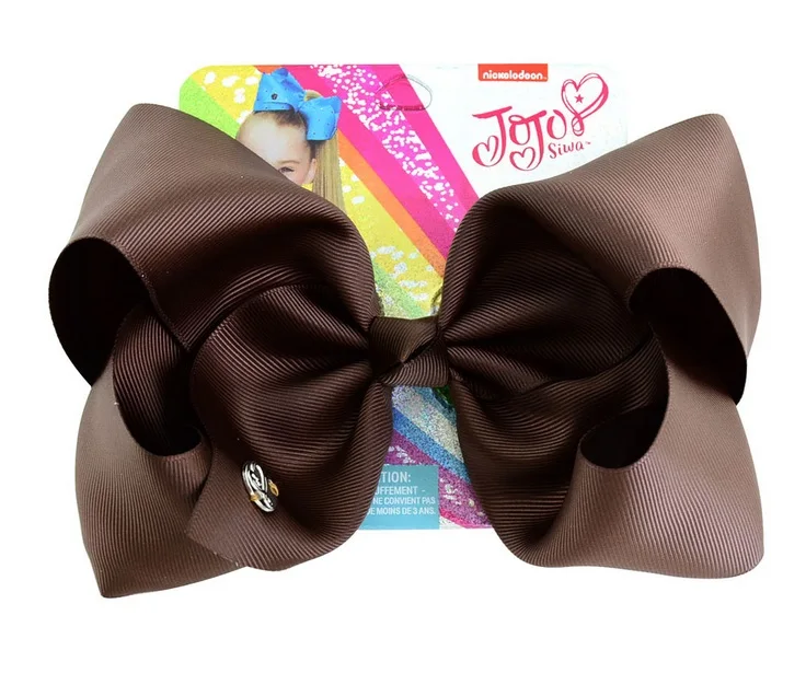 NO.3 1 шт. 8 дюймов Большой Grosgrain бантик из тесьмы для волос шпилька девушка лук с клипсы со стразами ребенок бутик заколок для волос банты для волос, аксессуар A72 - Цвет: NO.3