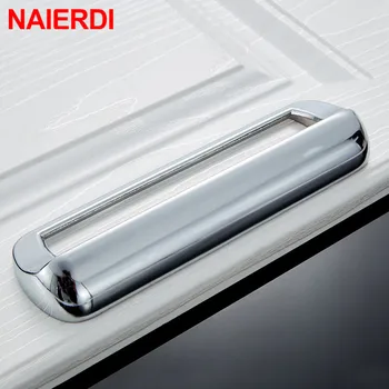 NAIERDI Aluminum Alloy Cabinet Handles Casting Modern Embed Knobs Kitchen Cupboard Drawer Handles Wardrobe Hidden Pulls Furnitur