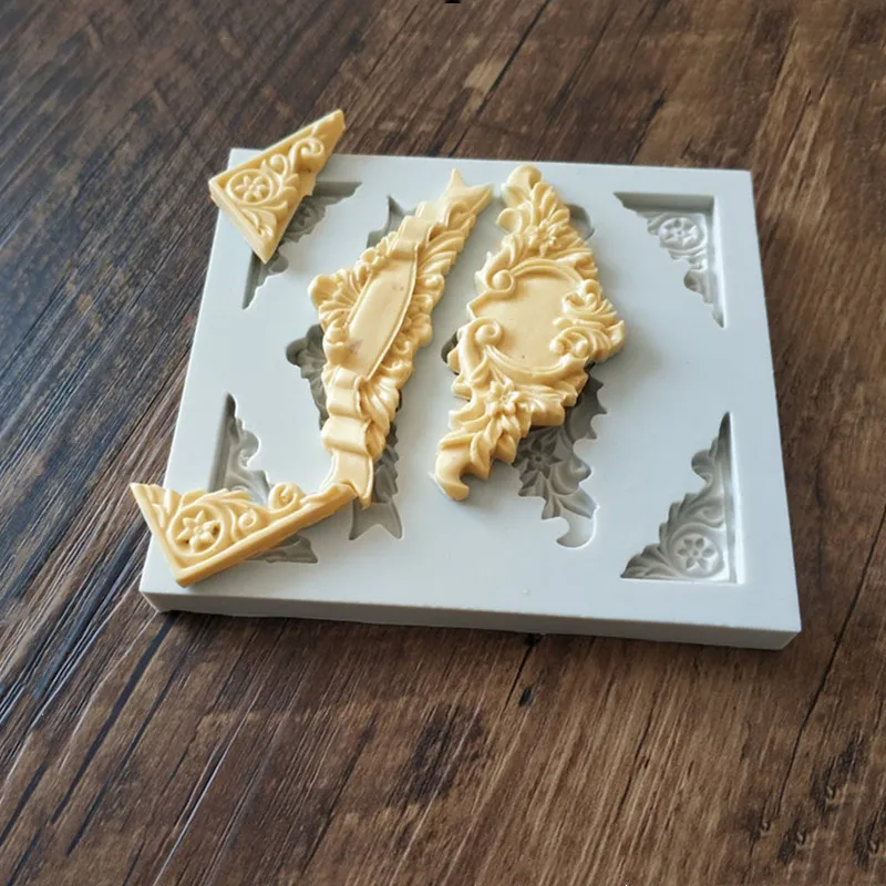 

European lace mold DIY fondant cake silicone mold chocolate fudge mold kitchen baking utensils K081