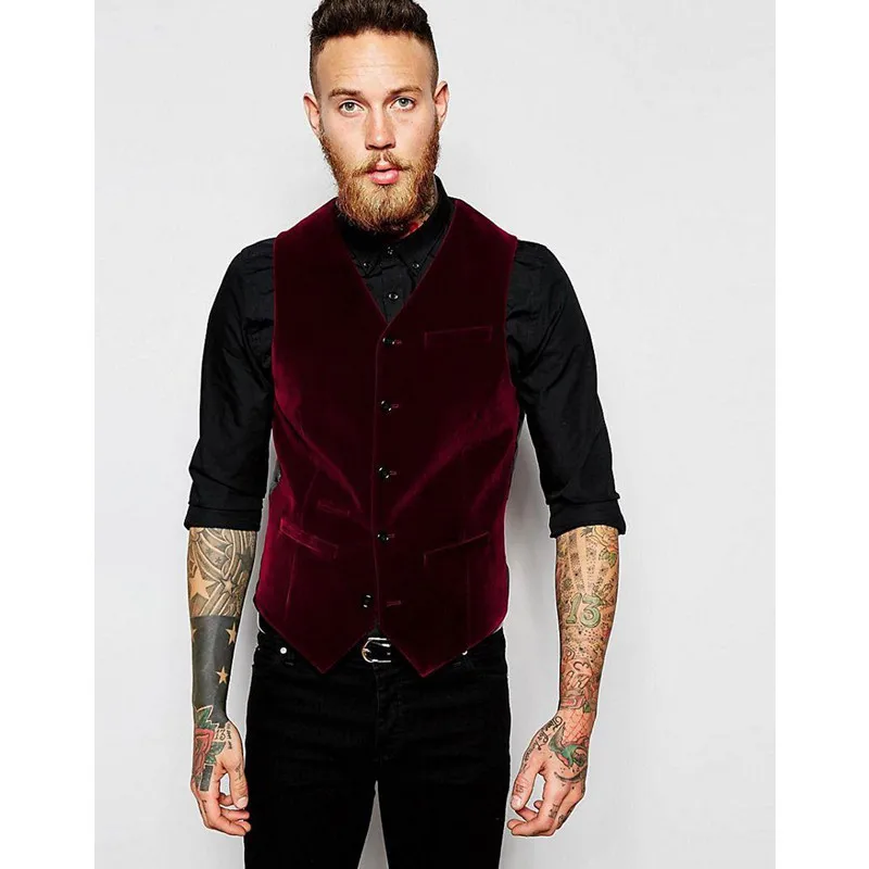 mens burgundy waistcoat  Google Search  Mens suit vest Waistcoat men Mens  vest