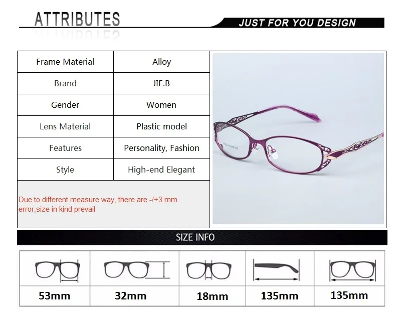Мода 2017 г. элегантный Для женщин сплав очки кадр Женский оптические очки по рецепту очки кадр Óculos близорукость кадров