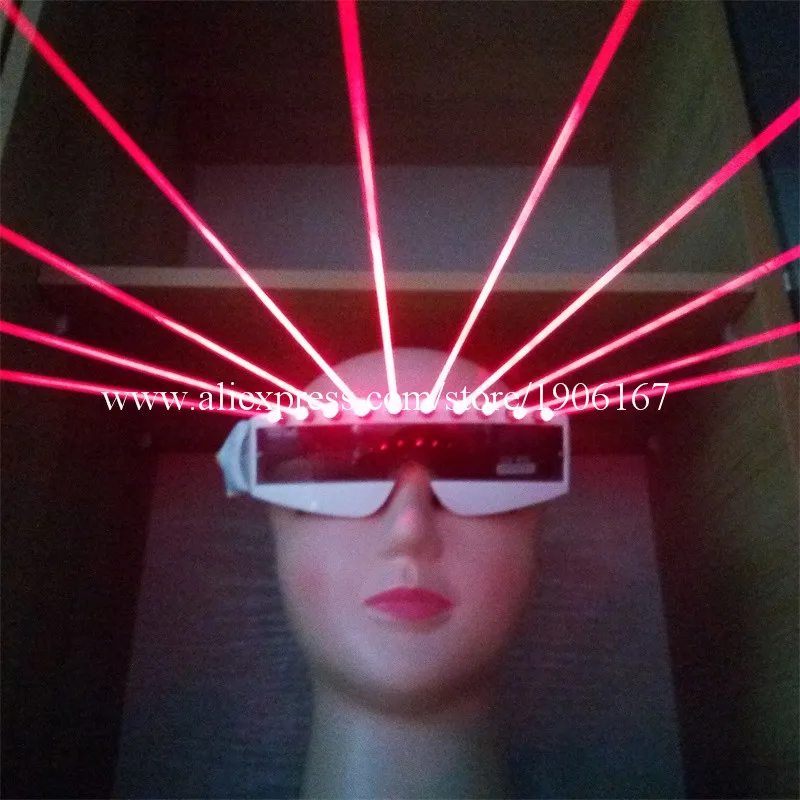 Fashion Red Laser Glasses With 10pcs Red Lasers Luminous Eyewear Party