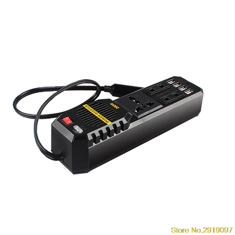 

2018 New 200W Car 4 Port USB 12V DC to AC 220V Vehicle Power Inverter Adapter Converter Drop Shipping