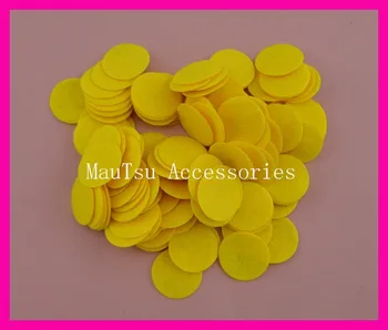 

1000PCS 2.5cm 1.0" Yellow Round Felt Pad Patches for flower and brooches'back,felt applique,non-woven Circles