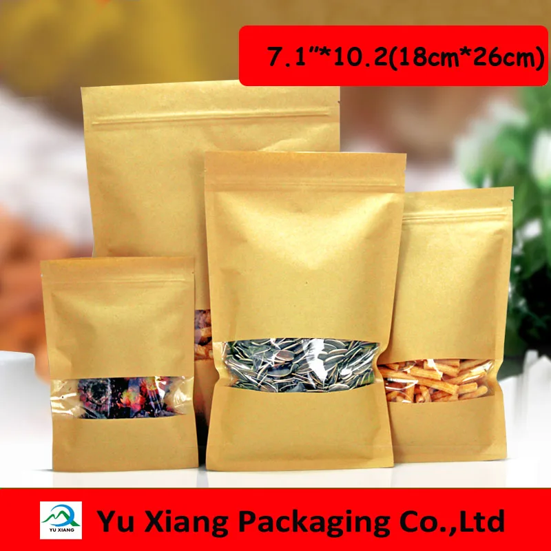 100pcs/lot 7.1"*10.2" (18cm*26cm)*140mic Brown Kraft Paper Gift Candy