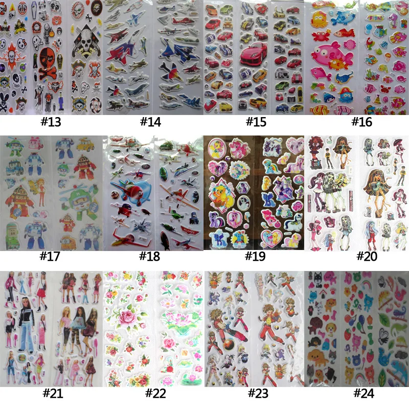 Микс Мути стиль 1000 листов объемные наклейки на ноутбук Единорог Микки Пуффи стикер 3D мультфильм игрушки для детей brinquedos