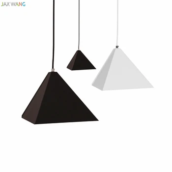 

Nordic Oblique triangle pendant lights modern minimalist iron pendant lamp restaurant bar Bedside hanging light fixtures