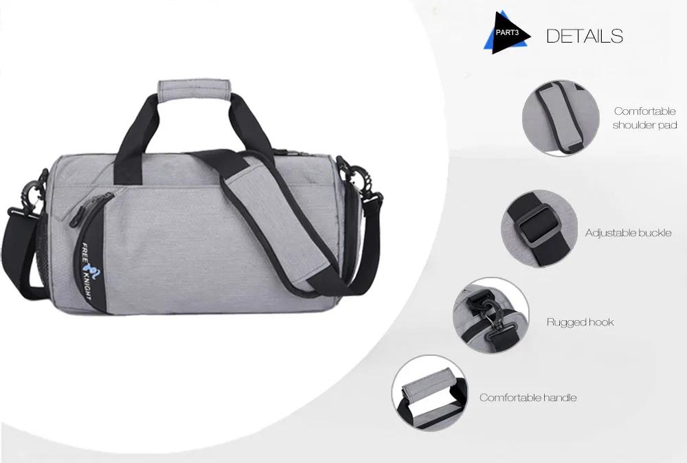 Free Knight 16L Unisex Outdoor Water Resistant Sport Fitness Handbag Travel Tote Bag