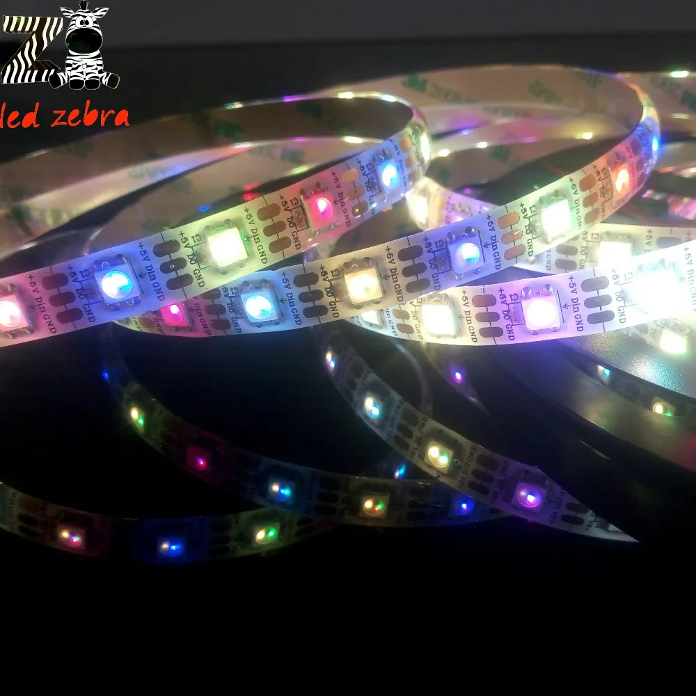 1 м 4 5 SK6812 (аналогично WS2812B WS2812) Светодиодные полосы RGBW rgbww белый/черный Pcb