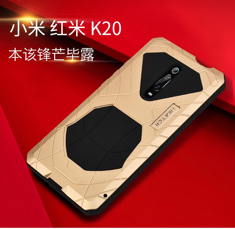 IMATCH Aluminum Metal Silicone Shockproof Case Cover For Xiaomi Redmi K20 Pro Mi pocophone F1 9T Pro Dirt Shock Proof Cover Case