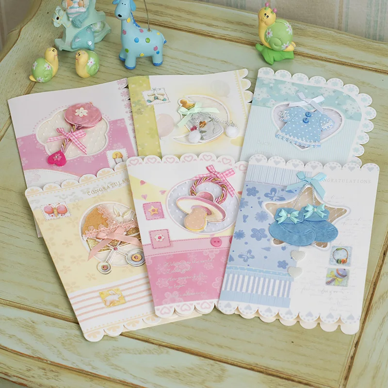 

Boy and Girl Baby Shower Party Invitation Card New Baby Birthday Congratulation Card with Envelope Christening & Baptism Card