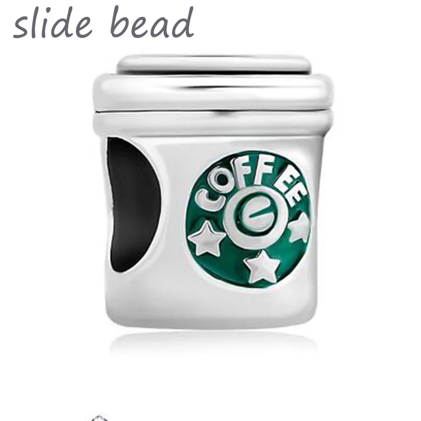 

Fit Pandora charm bracelets Mom Silver Plated Stars Coffee Cup Beads Charms Bracelets beads for jewelry making
