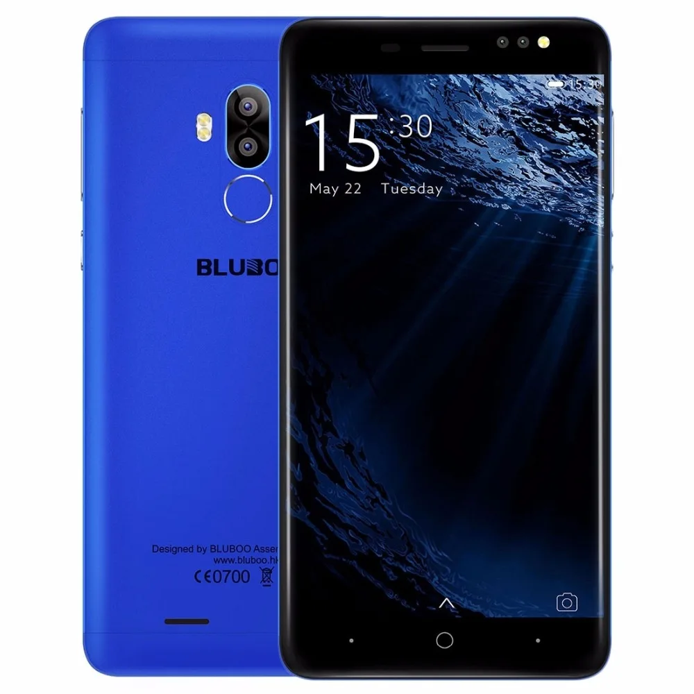 BLUBOO D1 Мобильный телефон 5,0 дюймов 8 Мп двойная задняя камера MTK6580 четырехъядерный 2 Гб ОЗУ 16 Гб ПЗУ Android 7,0 Nougat 2600 мАч смартфон