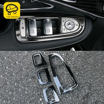 

CatManGo for Mercedes benz C class w205 GLC auto window lift switch cover frame trim cover sticker accessories