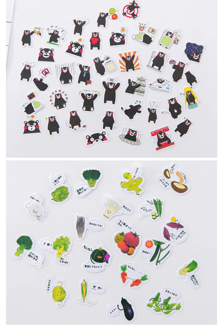 1 пакет, милые Мультяшные декоративные наклейки в Корейском стиле, клейкие наклейки, скрапбукинг, сделай сам, декоративные наклейки для дневника