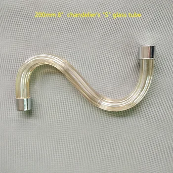 

200x90mm cognac chandelier crystal elbow pipe connecting candle lamp holder to central pillar lighting accessories