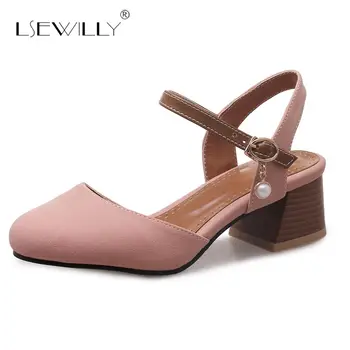 

Lsewilly Summer Round Toe Women Sandals Ankle Buckle Hoof Heels Shoes Woman Casual Fashion Rome Shoes Ladies Size 33-43 S272