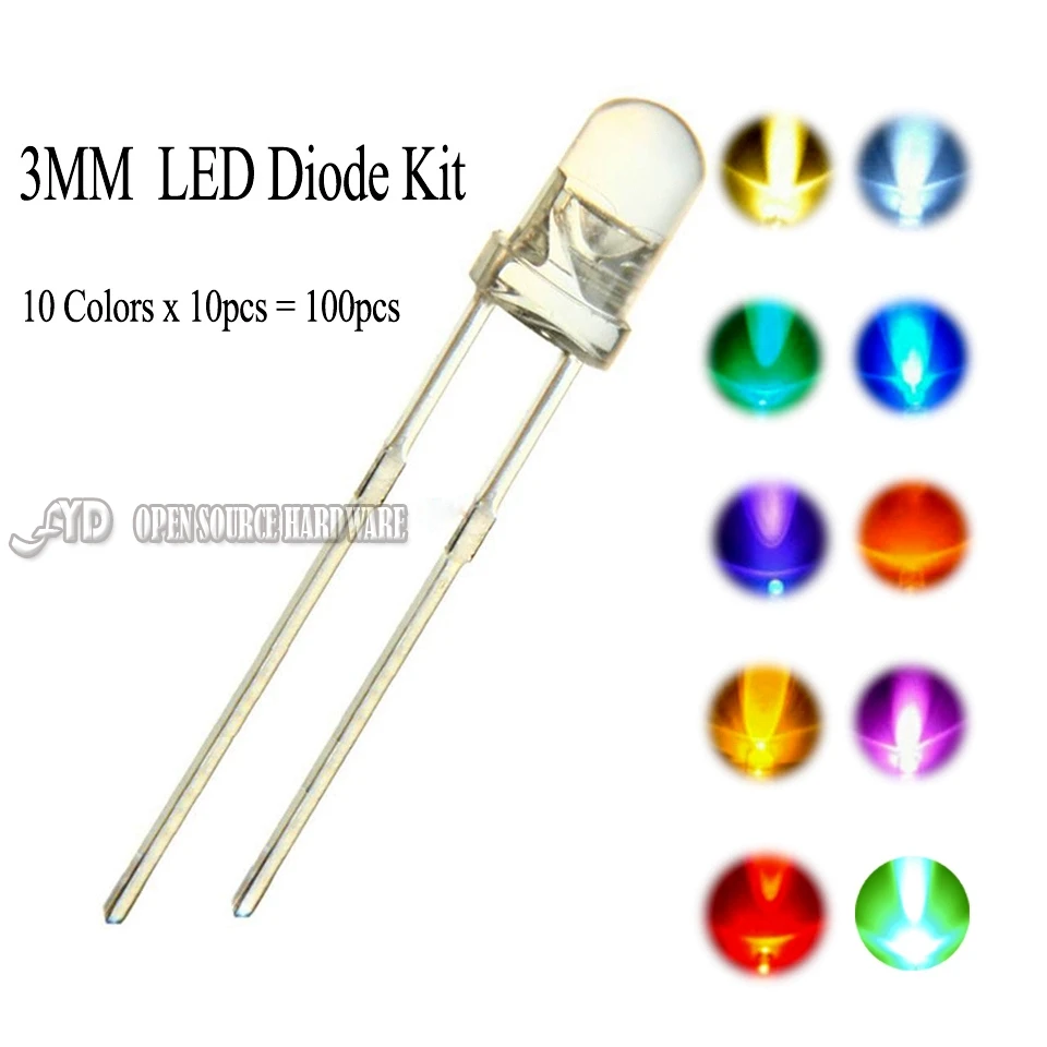 100pcs 2*5*7 Diodes Rectangle 2x5x7 Red To Red Light Emitting Diode 2*5