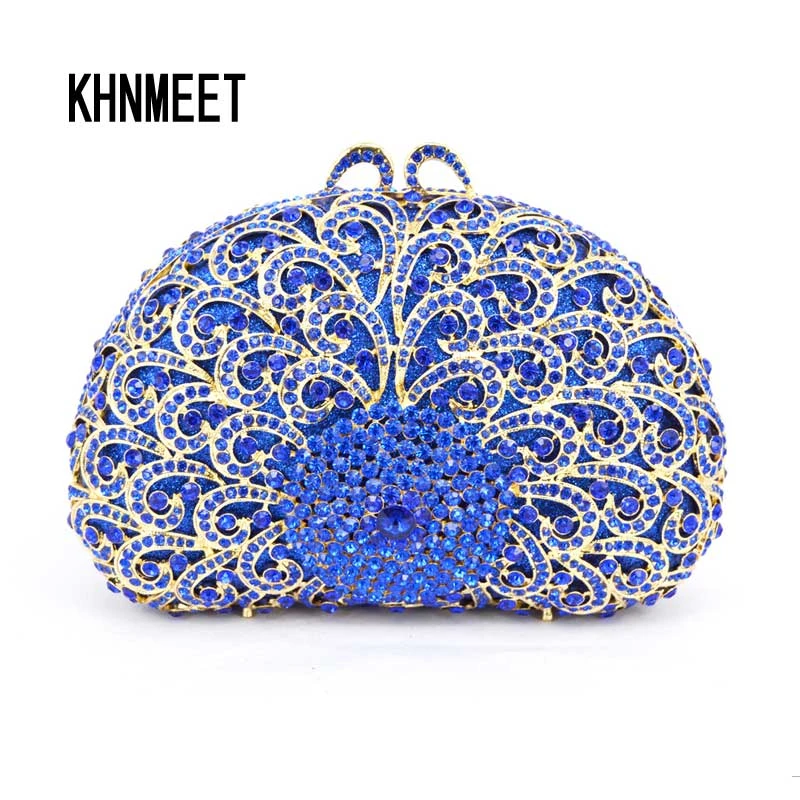 royal blue clutch purse