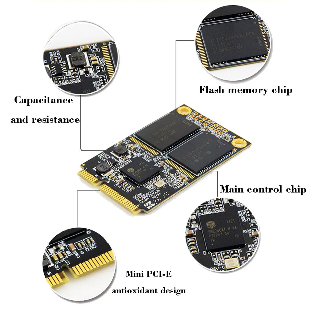 KingSpec MSATA MINI PCI-E 120GB 128G MLC цифровой флэш SSD твердотельный накопитель модуль для настольного ноутбука ACSC2M128mSA