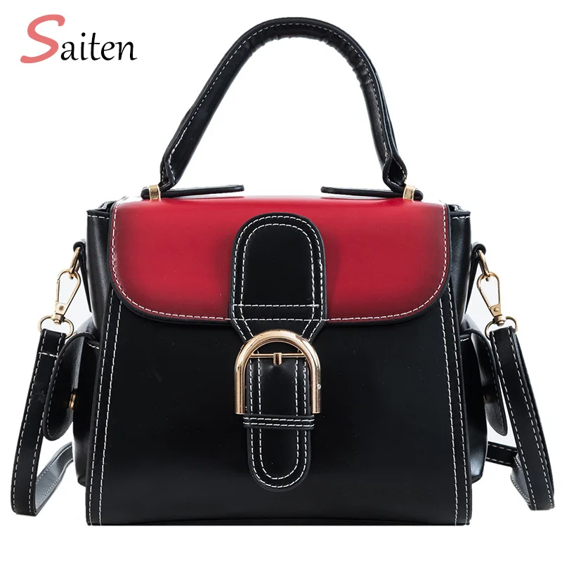 

Contrast Color Tote Bags High Quality Handbags Women Leather Bags Designer Fashion feminine Shoulder Bag Multifunctional Handbag