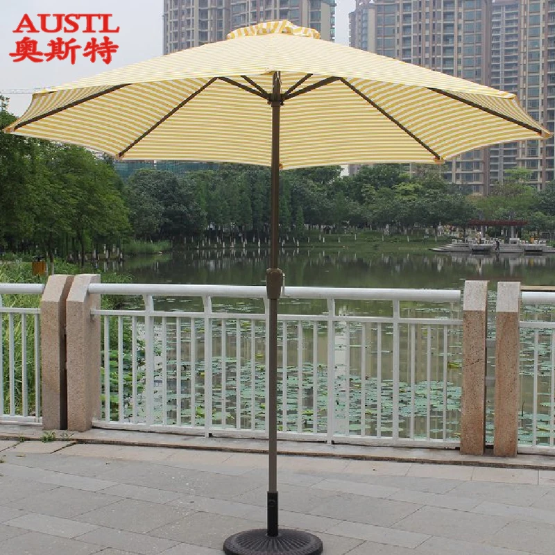 High end outdoor leisure furniture umbrellas cafe patio sun umbrella custom handumbrella lady
