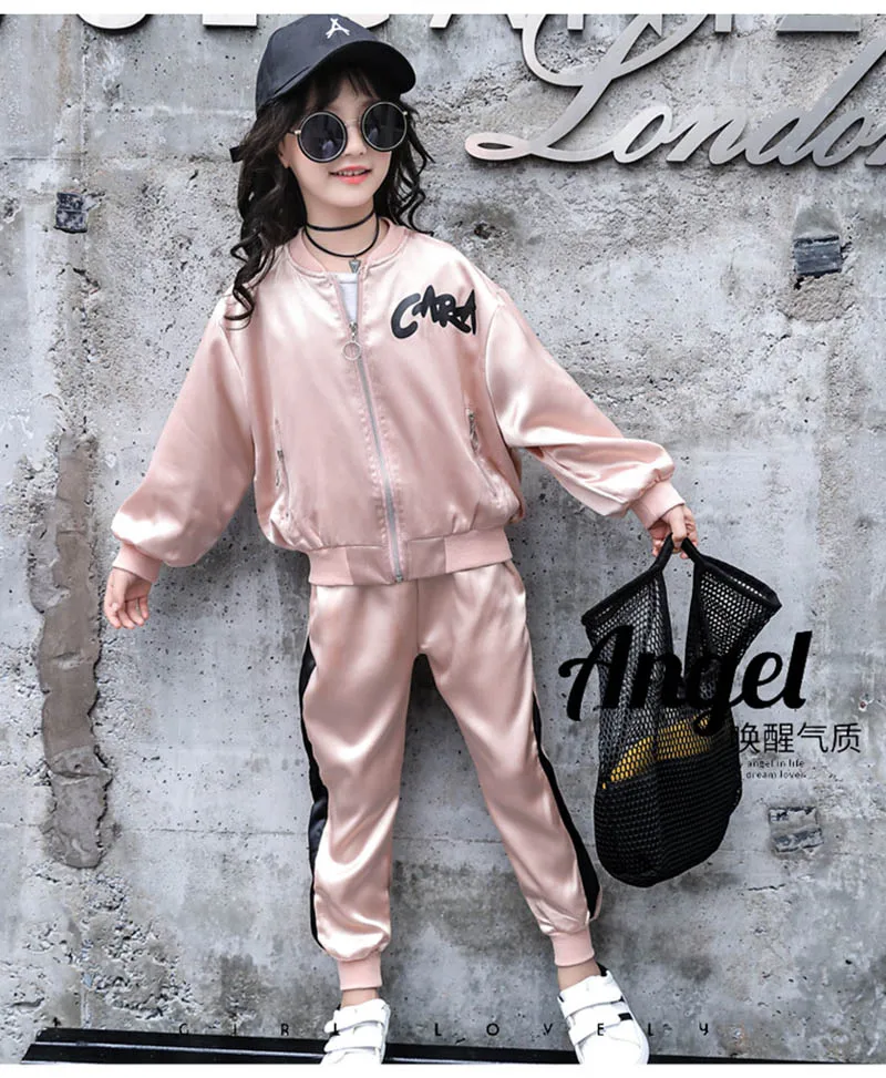 Autumn sports suit for girls Clothes Long Sleeve Kids Outfits Clothing Girl jacket + pants Set 2 PCS clothing for girls  (3)