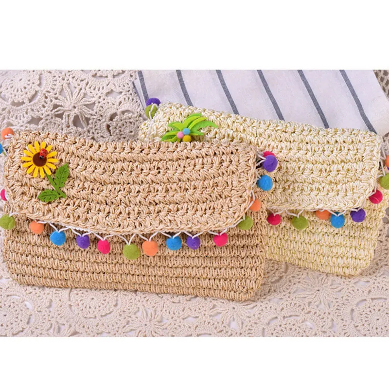 JULY S SONG New arrival famous brand design 2017 women hand bag Weave beach bags Travel