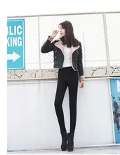 Euro 2016 elastic woolen thick women leggings plus size S-2XL high quality Autumn winter fashion all match pencil girl pants F41