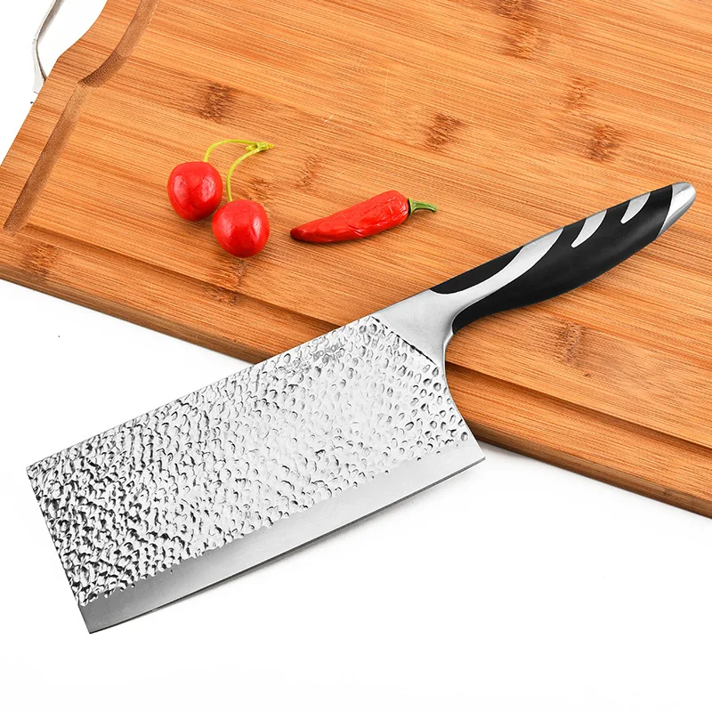 7" Professional Cleaver Knife Stainless Steel with Ergonomic Handle