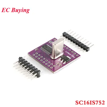 

SC16IS752 Conversion Module I2C IIC/SPI Bus Interface to UART Module Dual Channel Serial Port Expansion Board