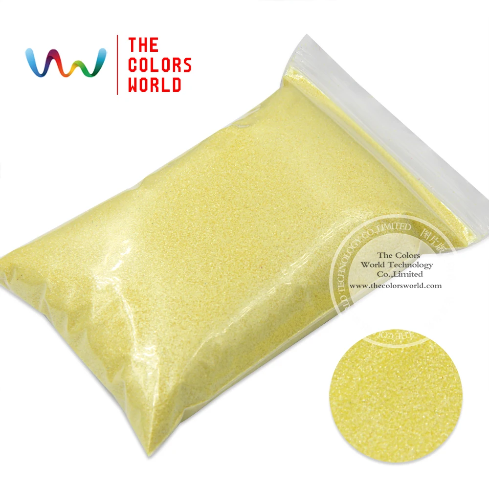 

TCP02 Pearlescent Light Yellow Colors 0.2MM 008 Size Solvent Resistant Glitter for nail gel nail polish or Other art Decoration
