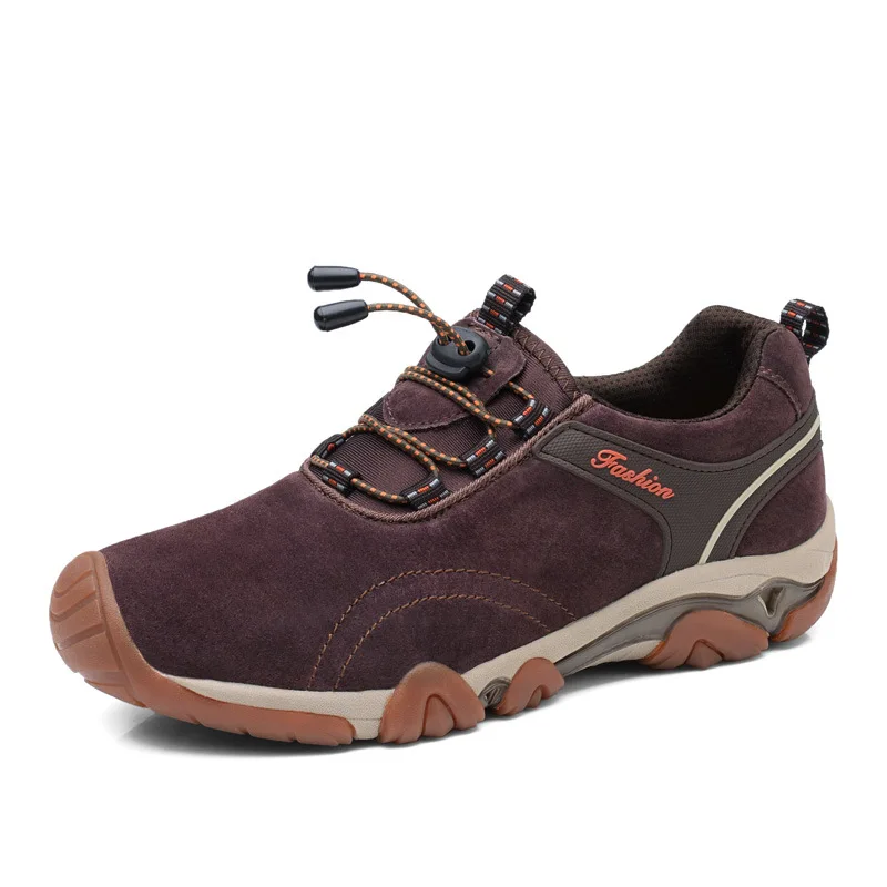 

2019 autumn winter breathable men's casual shoes leather outdoor running sneakers tourism hiking shoes