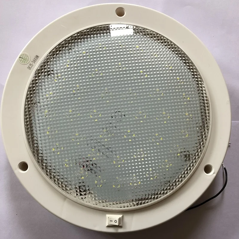 12V 24V DC Светодиодный светильник теплый белый свет купола 220 мм потолочный